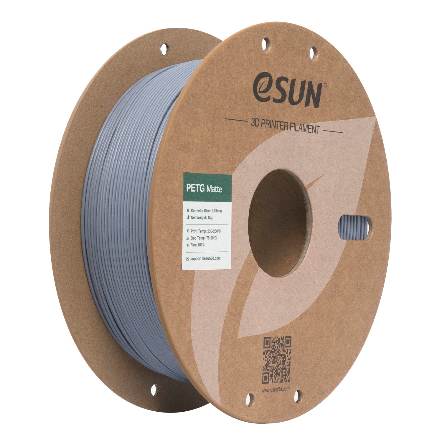 Filament PETG mat donkergrijs | eSUN